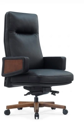 Кресло для руководителя Riva Design Rafael A2119 черная кожа