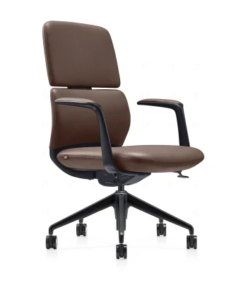 Кресло для руководителя Riva Design Venetto-M FK013-B12 коричневая кожа