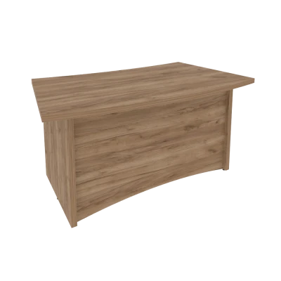 First Стол руководителя криволинейный KSR-1 Дуб Табак 1600*920*765