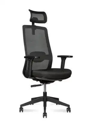 Кресло для персонала Norden Cross 846C-1 черная сетка, черная ткань, сиденье слайдер