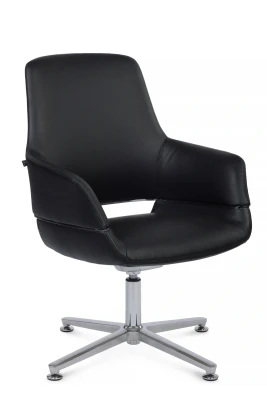 Кресло для переговорной Riva Design Fabio-ST C2518 черная кожа